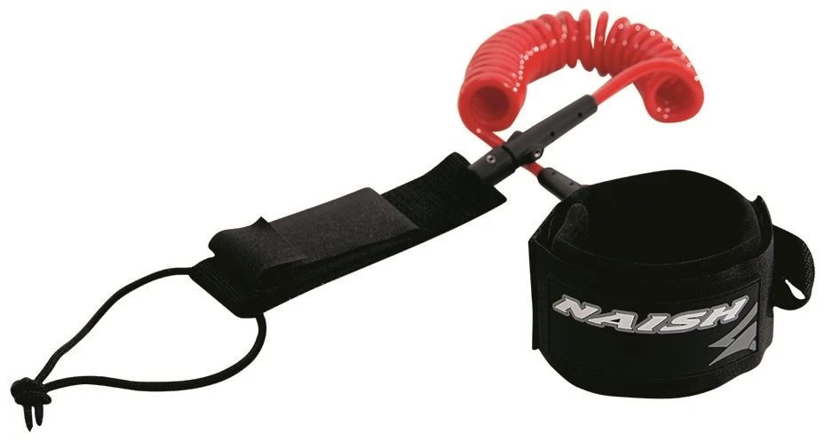 Naish Board Coil Leash 5'0" Black 3 Naish Board Coil Leash 5'0" Black