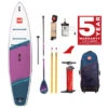 Red Paddle Co. Red Paddle Co 11'0 Sport MSL Inflatable SUP + Hybrid Tough Paddle White-Purple-Dark Blue -Meilleur Bateaux Magasin red paddle co 11 0 sport msl inflatable sup hybrid tough paddle white purple dark blue 0