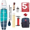 Red Paddle Co. Red Paddle Co 12'0 Compact MSL Inflatable SUP White-Teal-Dark Blue -Meilleur Bateaux Magasin red paddle co 12 0 compact msl inflatable sup white teal dark blue 0 1