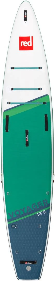 Red Paddle Co. Red Paddle Co 12’8 Voyager MSL Inflatable SUP + Prime Paddle White-Green-Dark Blue 5 Red Paddle Co. Red Paddle Co 12’8 Voyager MSL Inflatable SUP + Prime Paddle White-Green-Dark Blue – Image 3