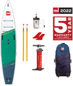 Red Paddle Co. Red Paddle Co 12’8 Voyager MSL Inflatable SUP White-Green-Dark Blue -Meilleur Bateaux Magasin red paddle co 12 6 voyager msl inflatable sup white green dark blue 4 1