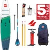 Red Paddle Co. Red Paddle Co 13'2 Voyager Plus MSL Inflatable SUP + Hybrid Tough Paddle White-Green-Dark Blue -Meilleur Bateaux Magasin red paddle co 13 2 voyager plus msl inflatable sup hybrid tough paddle white green dark blue 0 1