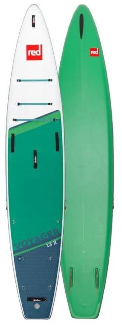 Red Paddle Co. Red Paddle Co 13'2 Voyager Plus MSL Inflatable SUP White-Green-Dark Blue -Meilleur Bateaux Magasin red paddle co 13 2 voyager plus msl inflatable sup white green dark blue 0 1